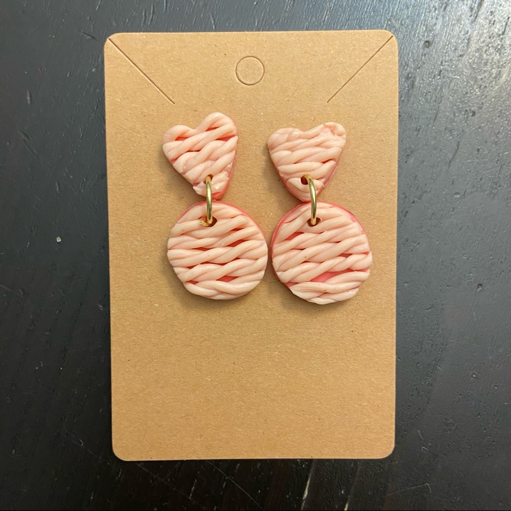 Handmade clay polymer earrings.